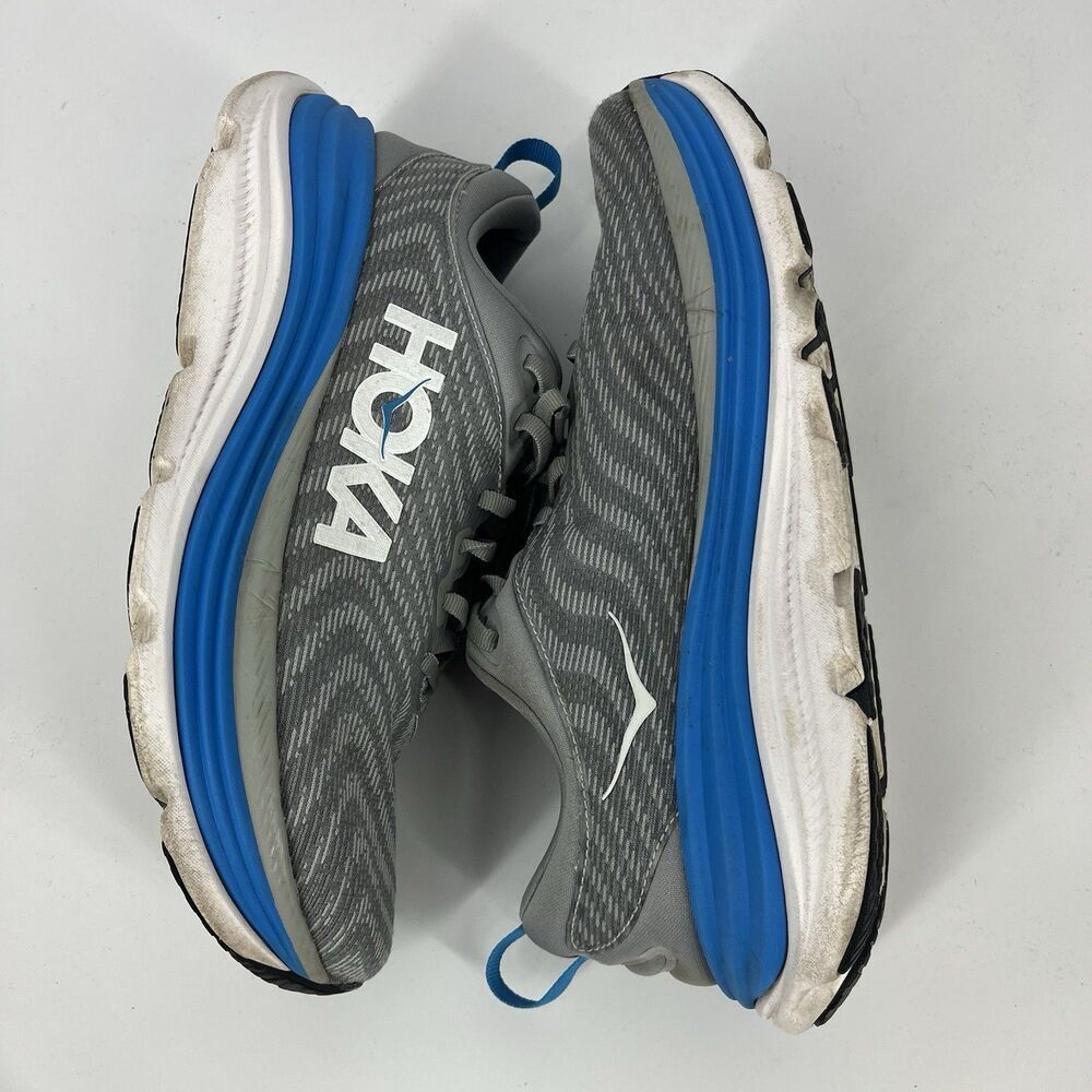 Hoka One One Gaviota 5 Shoes Size 9.5D Mens Gray Blue Road Running Comfort Gym - Picture 4 of 11